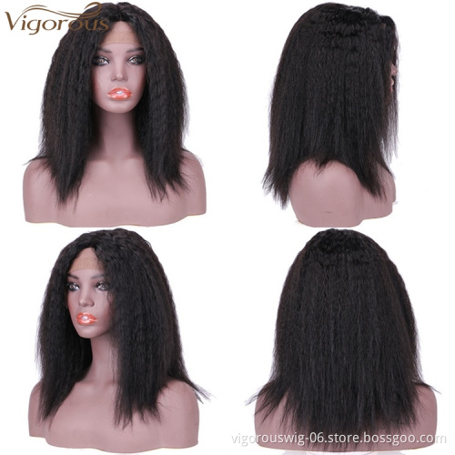 Vigorous 12 Inches Lace Front Human Hair Wigs For Women Pre Plucked With Baby Hair Brazilian 100% Italian Yaki Human Hair Wigs